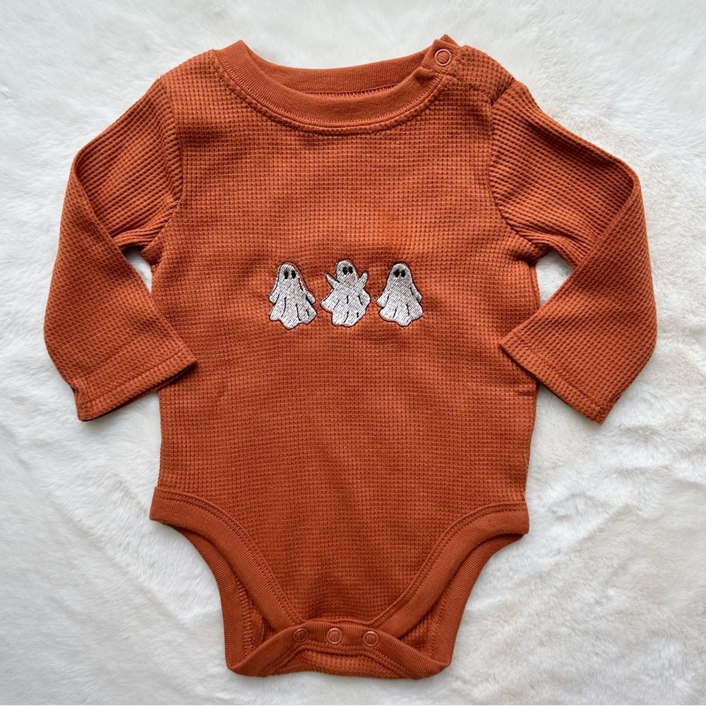 Waffle Knit Ghost Halloween Onsie